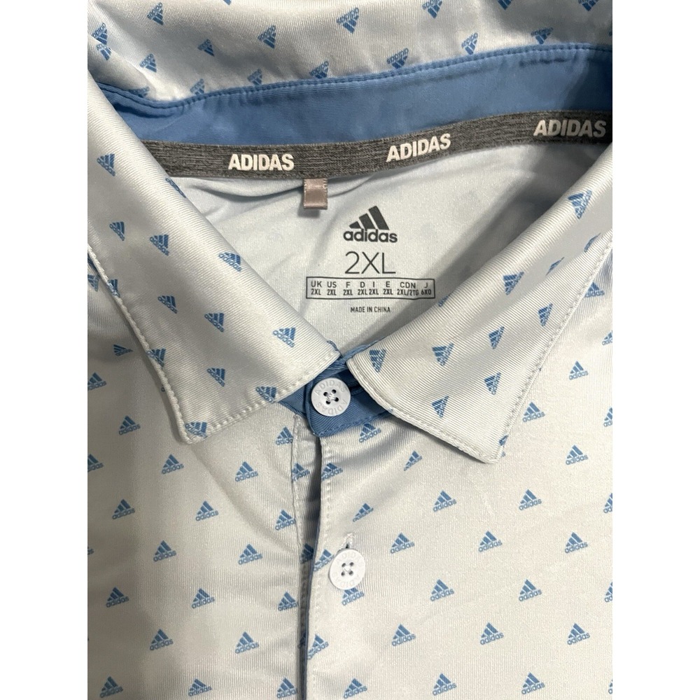 3 Adidas Men's XXL Shirt Short Sleeve Collared Sport Polo - Picture 9 of 15